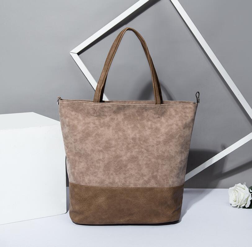Neue stil umhängetasche Europäischen und Amerikanischen frauen tasche große kapazität tragbaren Trage Tasche: Dark Khaki