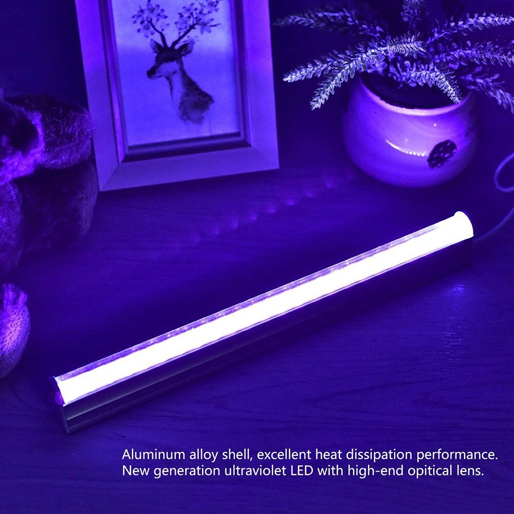Tubo de luz germicida de LED UV de 5W, lámpara de esterilización de desinfección ultravioleta, eliminador de ácaros del polvo, asesino para el baño del dormitorio