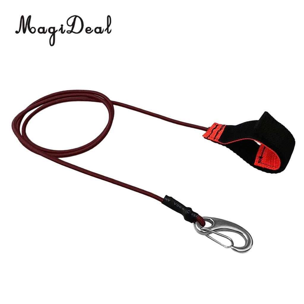 Canne à pêche élastique universelle, robuste, extensible, pour Kayak, canoë, laisse, corde de sécurité et mousqueton, accessoires d&#39;équipement: Coffee