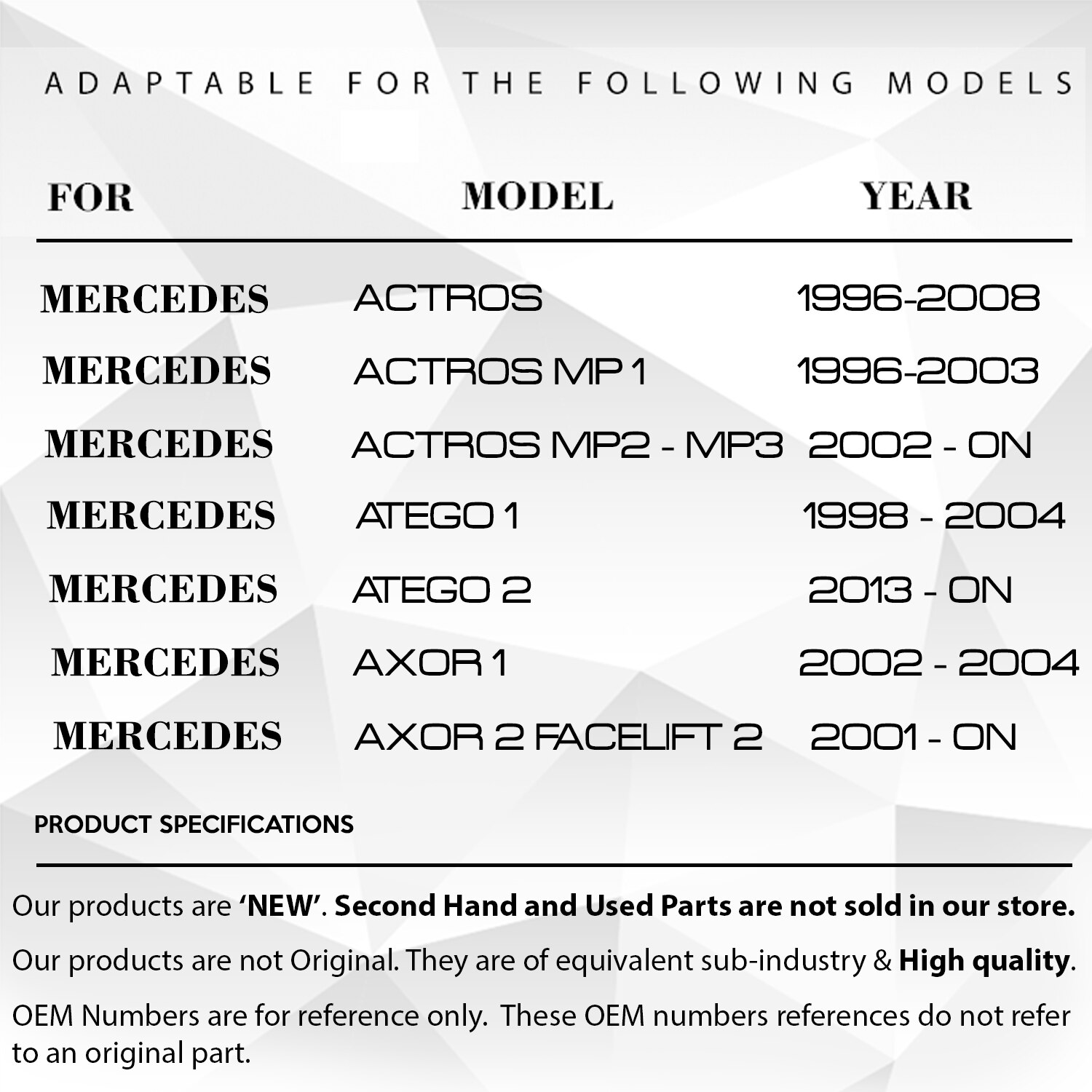 Car Door Lock Motor Actuator 24V for Mercedes Axor, Atego, Actros Truck