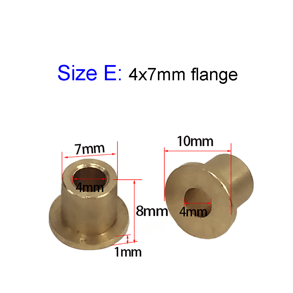 10 Uds. De cojinete de manguito de eje de casquillo de brida de eje de buje de latón para eje de 2mm, 3mm, 4mm y 5mm para barco RC, piezas de repuesto marinas DIY: Morado
