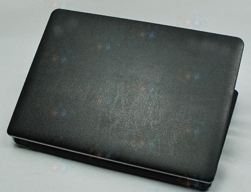 KH Laptop koolstofvezel Krokodil Slang Lederen Sticker Skin Cover Guard Protector voor Toshiba C50 15.6": Black Leather skin