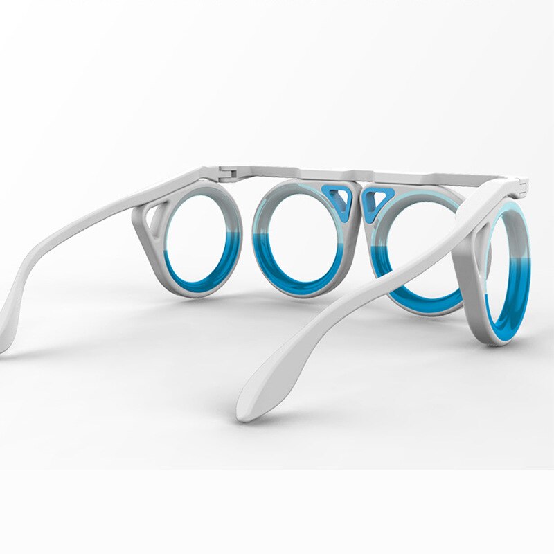 Artefacto rojo neto para niños y adultos, vehículo antimareos, avión sin lente, plegable portátil, gafas líquidas