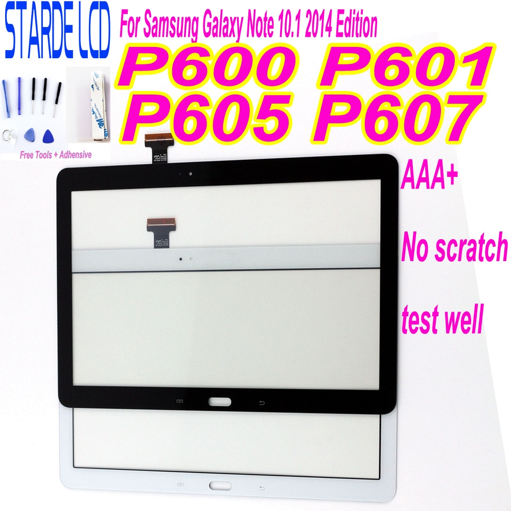 1 stücke für samsung galaxy note 10.1 edition  p600 p601 p605 p607 touchscreen digitizer lcd outer front glas sensor mit werkzeug
