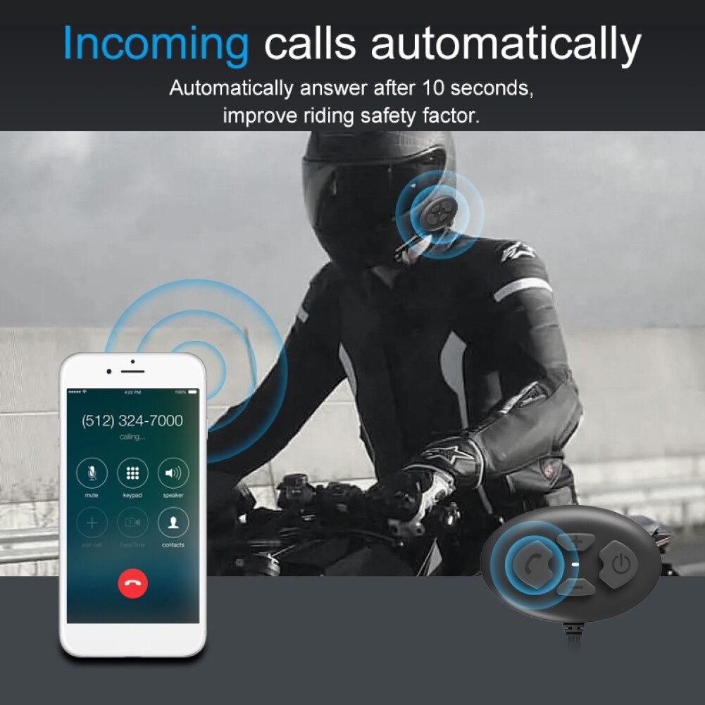SALES! DK11 Bluetooth 5.0 Rechargeable Waterproof Motorcycle Headset Helmet Headphone