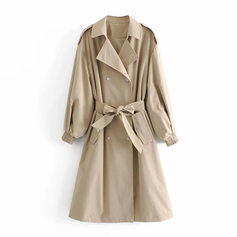 ZA Women Fashion Office Wear One Button Blazer Coat Vintage Long Sleeve Pockets Female Outerwear Chic Tops main image 0