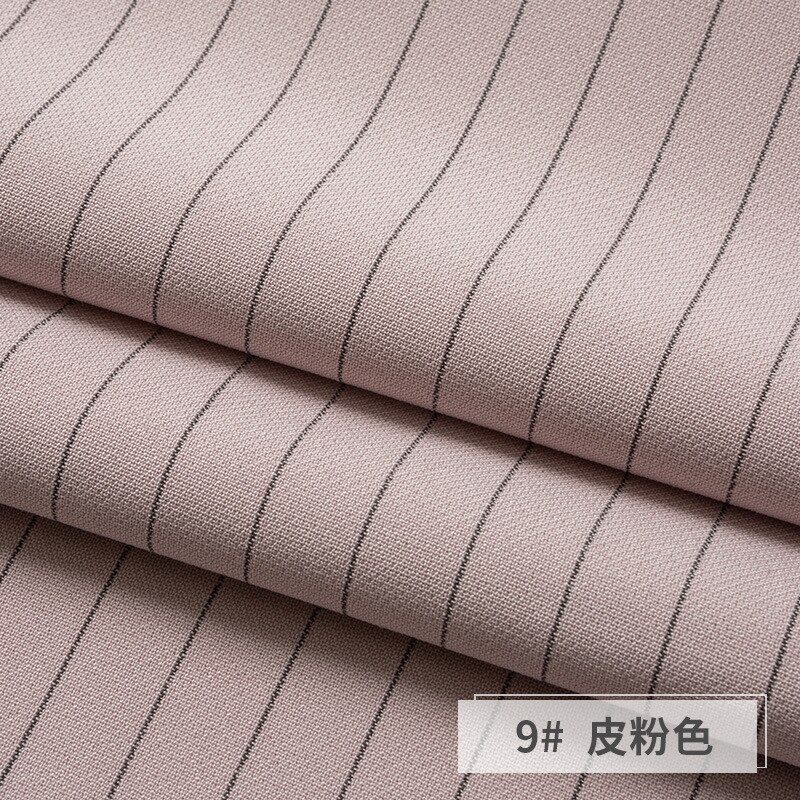 Elastic Striped Fabric Drooping Suit Pants Skirt Cloth Sewing Dress Stretch Polyester Spandex Anti-wrinkle Brocade Black Blue: 9