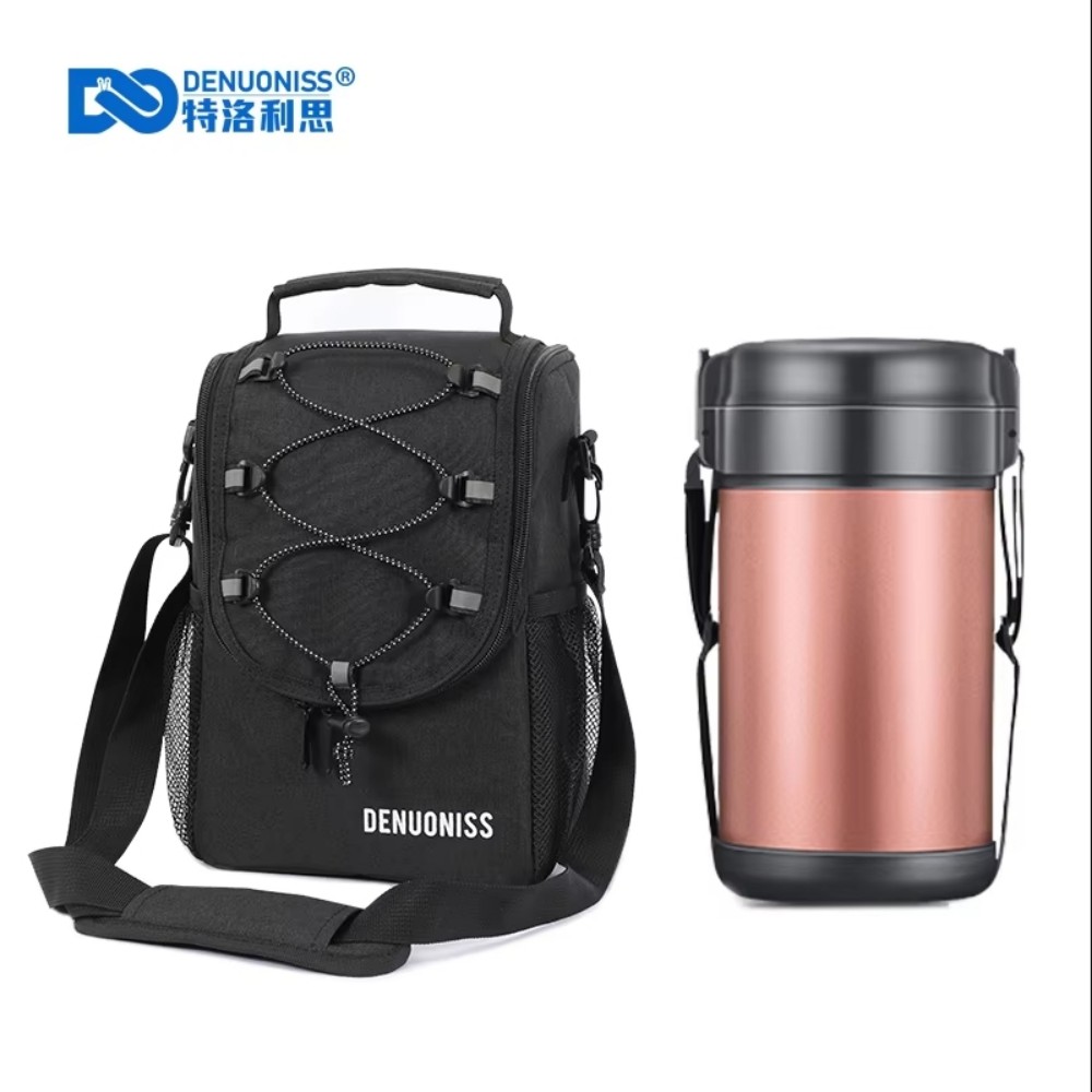 DENUONISS Mittagessen Tasche Wasserdichte Picknick Tasche Aluminium Folie Futter Isolierte Tasche Thermische Abendessen Behälter Schule Lebensmittel Lagerung Taschen