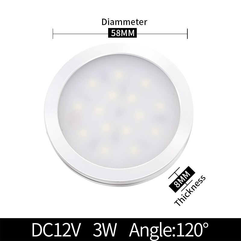 Spot ultratunn 12v- taks fönster display vinbänk ytmonterad panellampa inbyggd led mini spotlight 3w downlight
