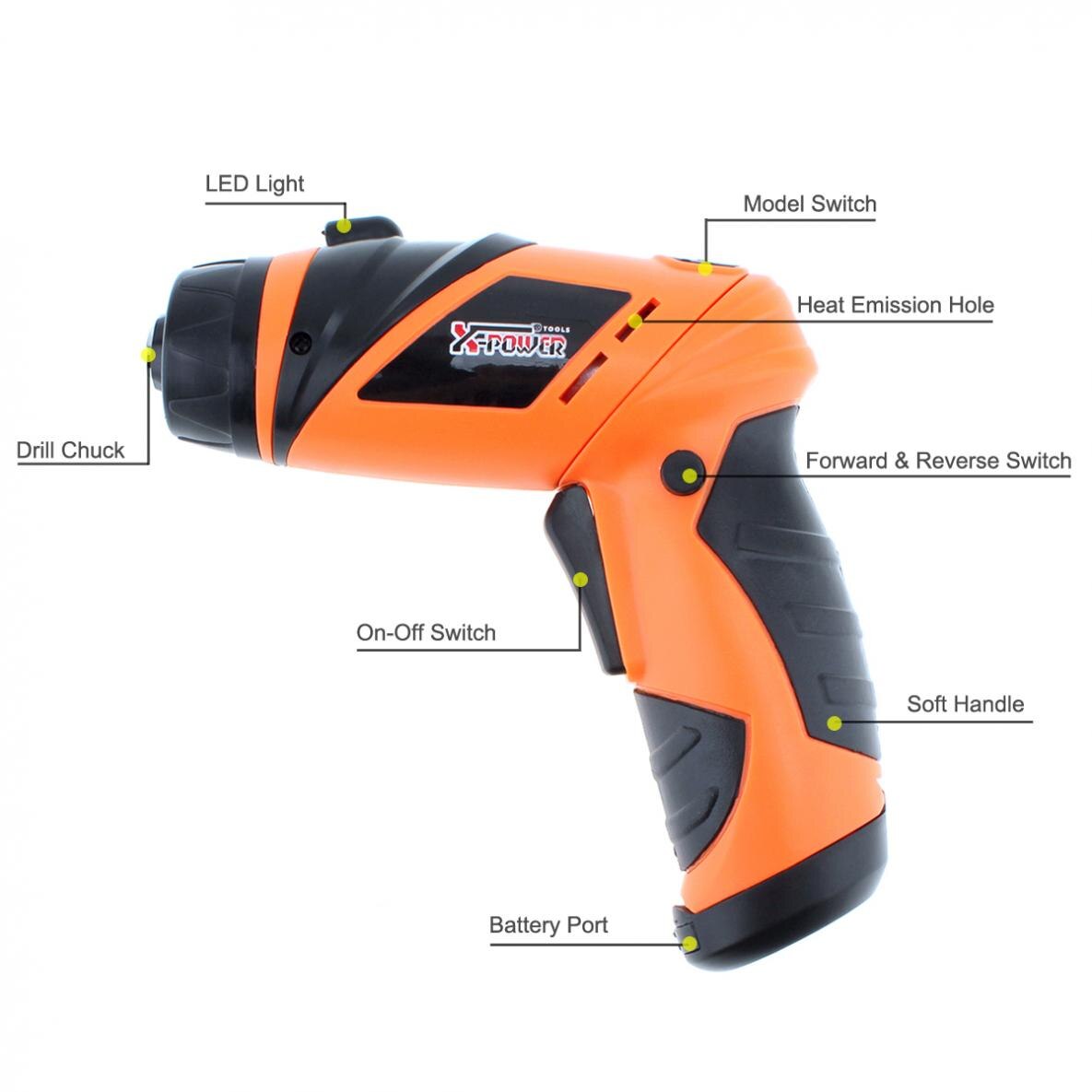 6V Battery Operated Cordless Screwdriver Mini Rotary Wireless Electric Screw Drivers