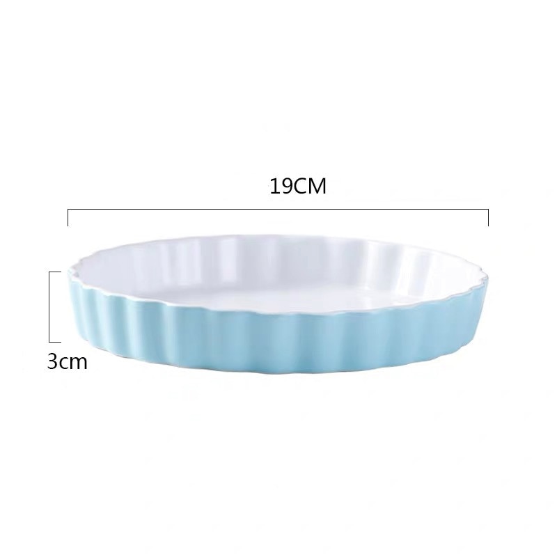 Molde de cerâmica redondo para forno, ferramenta de cozimento para bolo, bandeja, itens de cozinha para bolo