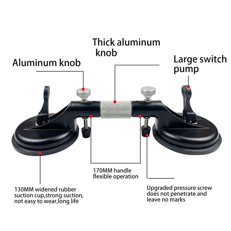 13cm Adjustable Suction Cup Stone Seam Setter for Pulling and Aligning Tiles Flat Surfaces Stone Seam Setter