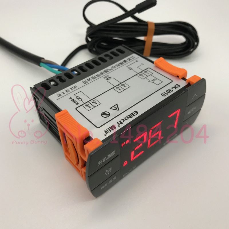 Digitale LCD Temperatuurregelaar 220 V-40 ~ 99C Touch Key Cool Warmte Schakelaar Koelkast Thermostaat Ontdooien met Sensor