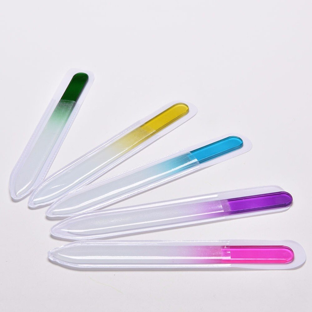 Durable Crystal Glass Nail Art Buffer Files Pro File Manicure Device Tool 1pc