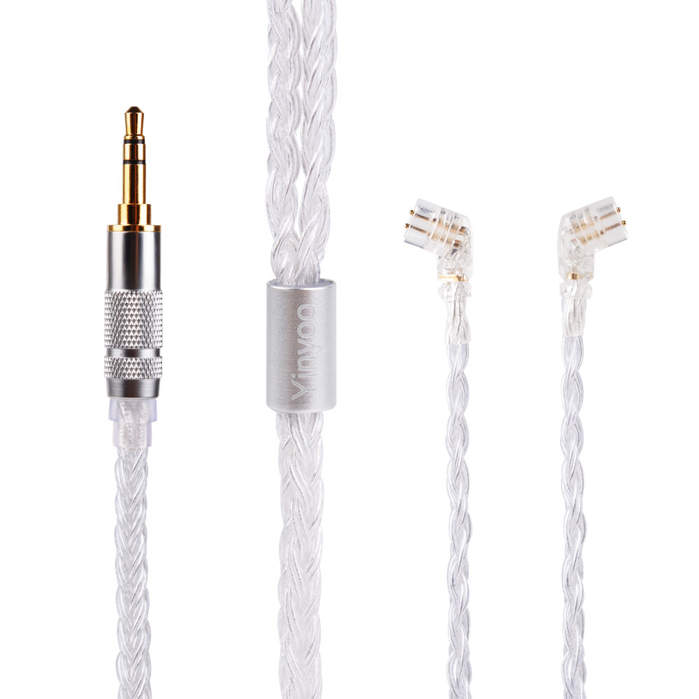 Cable chapado en plata de 16 núcleos Yinyoo, Cable de actualización de 2,5/3,5/4,4mm con MMCX/2PIN/QDC para BLON BL-01 BL-03 KZ ZAX ASX EDX TRN V90S: Color claret