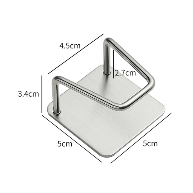 Keuken roestvrijstalen sponzenhouder zelfklevende gootsteensponzen afvoer droogrek keuken gootsteen accessoires opbergorganizer: 01
