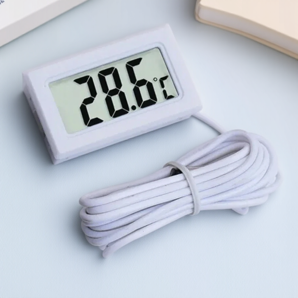 Digital Electronic Thermometer for Refrigerator and Water Temperature Measurement with Probe High Precision Tool: black