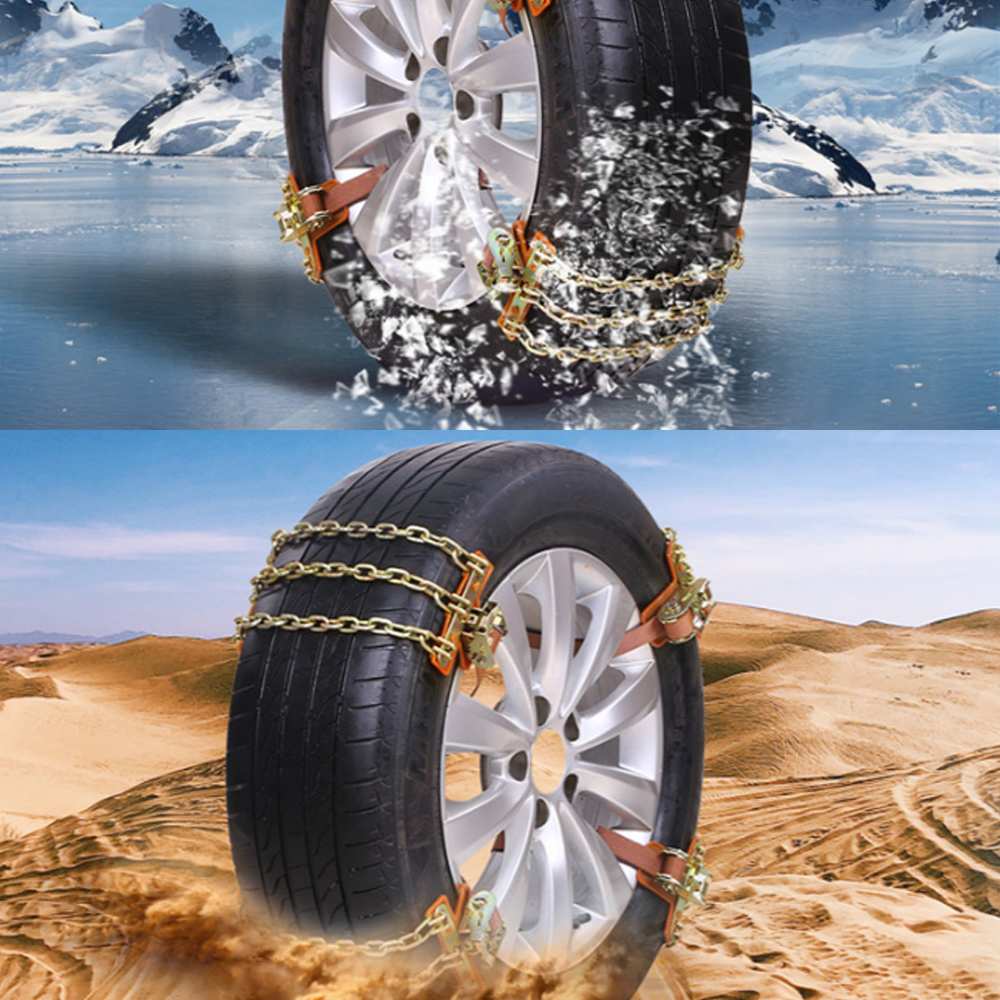 Universal Snow Ice Chains Anti-skid Chain Wear-resistant Steel Three-Chains-Balance Car Snow Chain For Snow/Mud Road