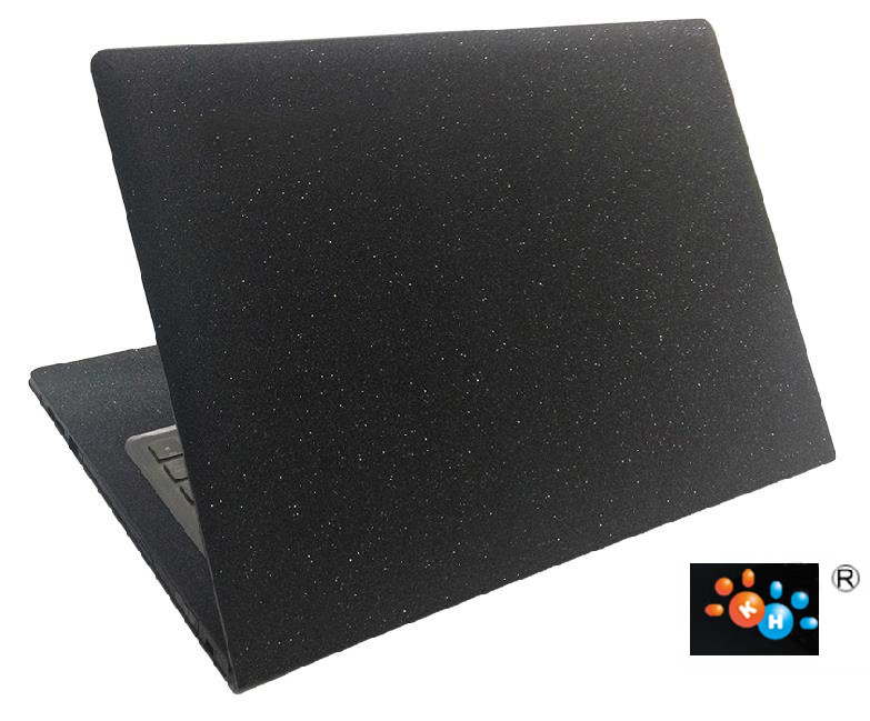 KH Special Laptop Brushed Glitter Sticker Skin Cover Guard Protector for Samsung 900X3N 13.3": Black Glitter