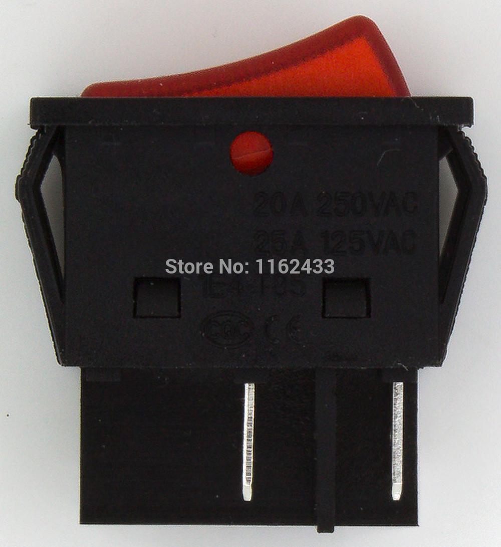 Kcd 4-201n-3 perforeret 30 x 22 mm 30a 4 pin til - fra båd vippekontakt kcd 4 serie afbryder med 220v lys