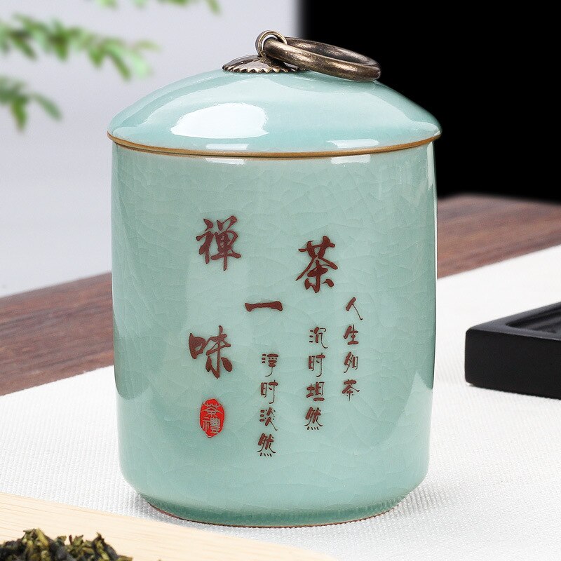 Thee Doos Koffie Organizer Puer Thee Container Chinese Groene Thee Aardewerk Pot Kruiden Voedsel Opslag Pot Keuken Items Luchtdichte Flessen: CCYW-about10.7X7.4cm