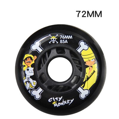 roller skate wheel inline wheels 85 A PU wheel 8 pcs per lot: black 72