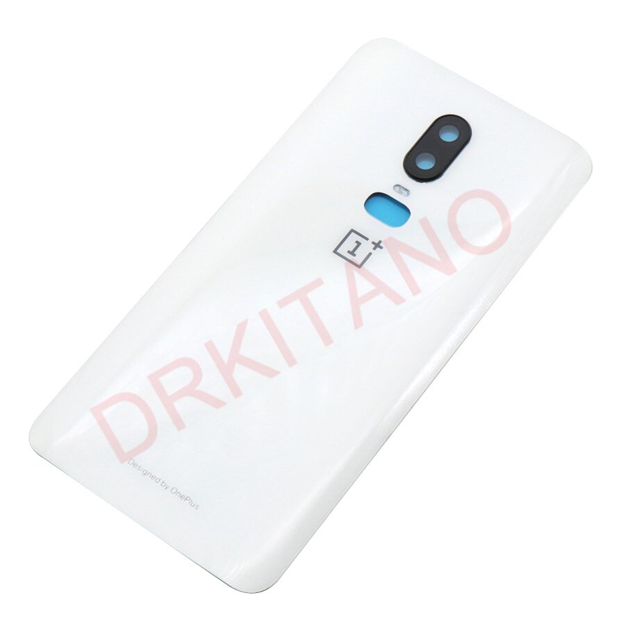 Original Back Glass Cover Oneplus 6 6T Battery Cover Door One PLUS 6 Housing Rear Panel Case Oneplus 6T Back Battery Cover: 6-White