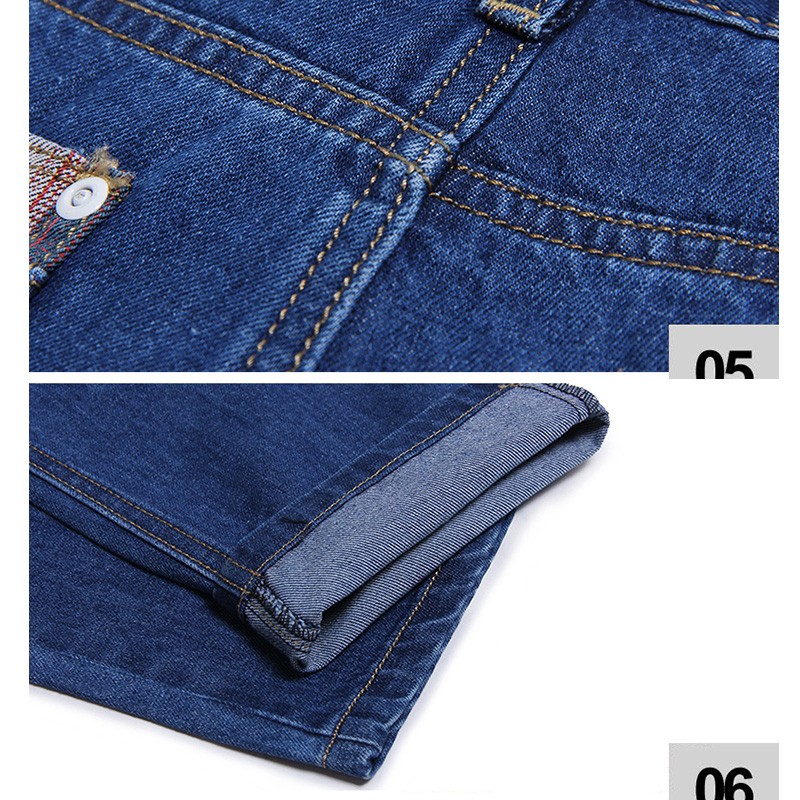 Fyra säsonger stil herr casual slim fit byxor herr jeans klassiska denim skinny jeans herr