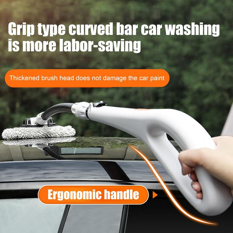 Auto wasch bürste mit Griff Aluminium legierung versenkbarer Griff Auto wasch stange Ergonomischer Auto mopp mit abnehmbarem Bürsten kopf