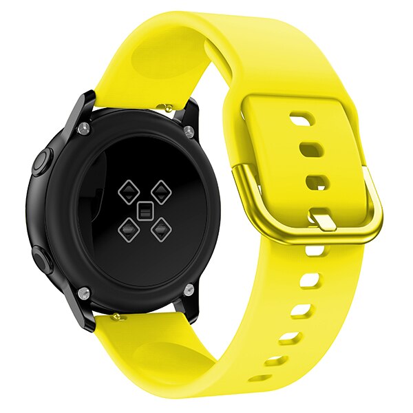 Urremme 20mm til samsung galaxy watch active 2 silikone sport armbånd urremme til samsung active 2 urremme 1:1: Gul 1