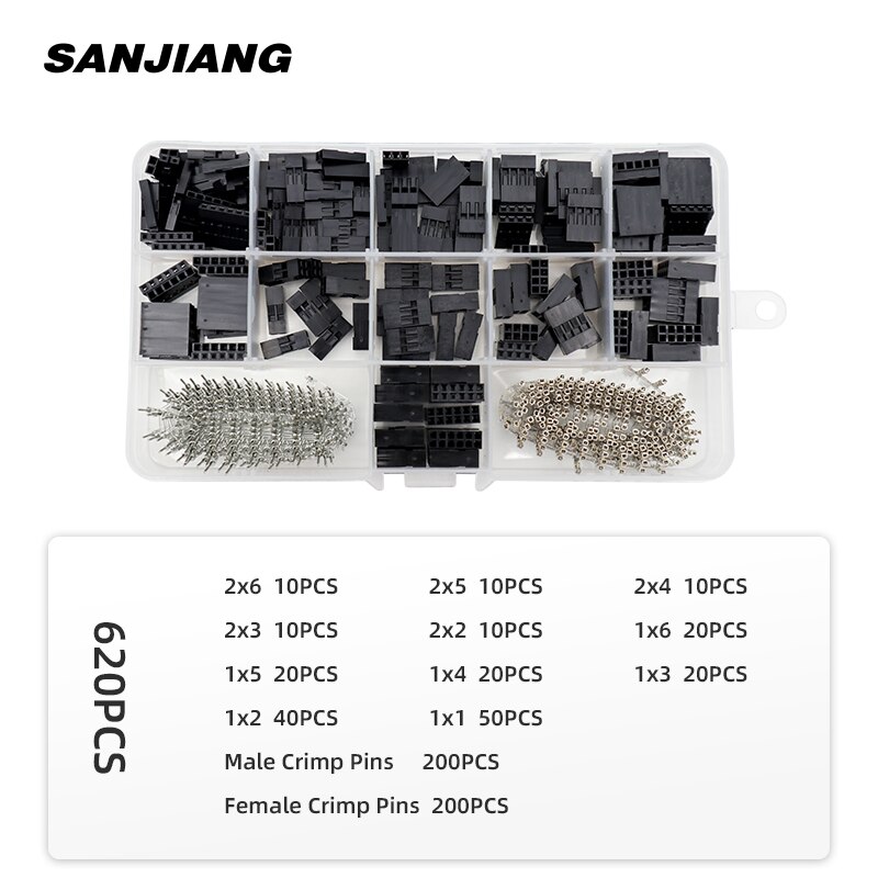 Pince à sertir dupont, sertisseuse de cosses, jeu d'outils manuels pour fils, bornes, outils de serrage, connecteur sn -28b , 310/460/620/1550 pièces: 620 pièces