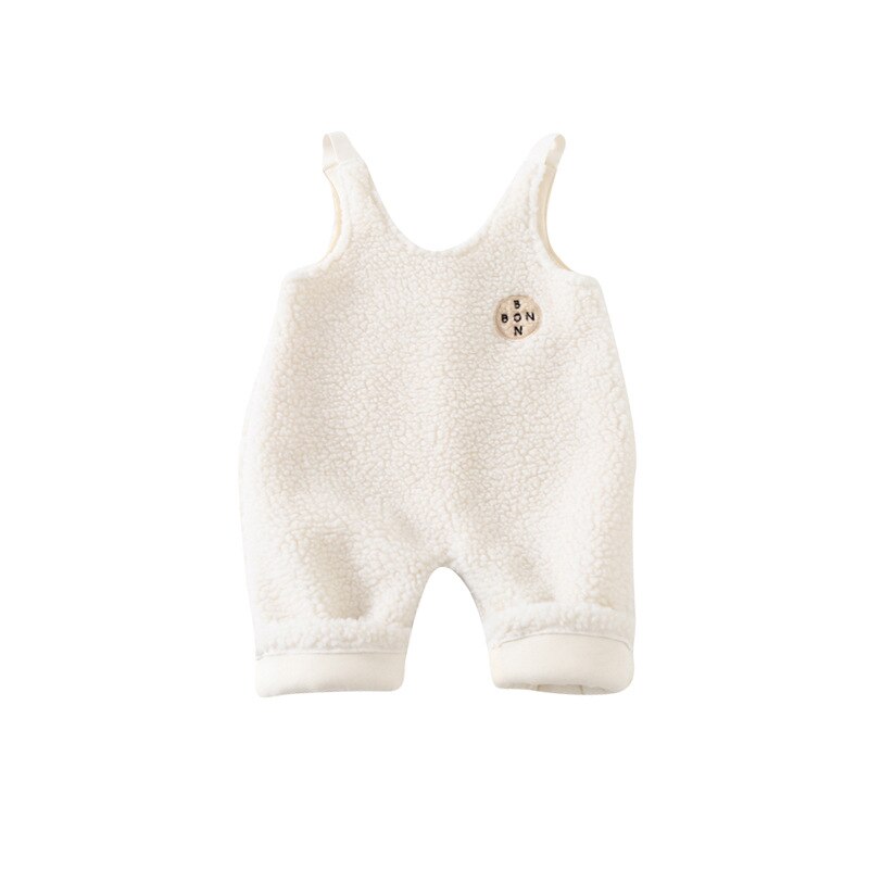 Herfst winter meisjes warme fleece overalls kinderen koreaanse overalls