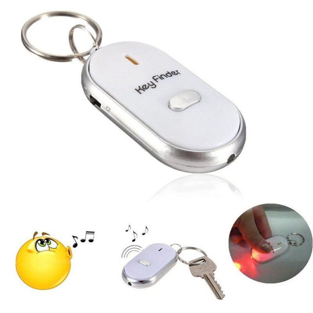 Colorful LED Key Finder Locator Find Lost Keys Flashing Alarming Whistle Beep Sound Control #244273
