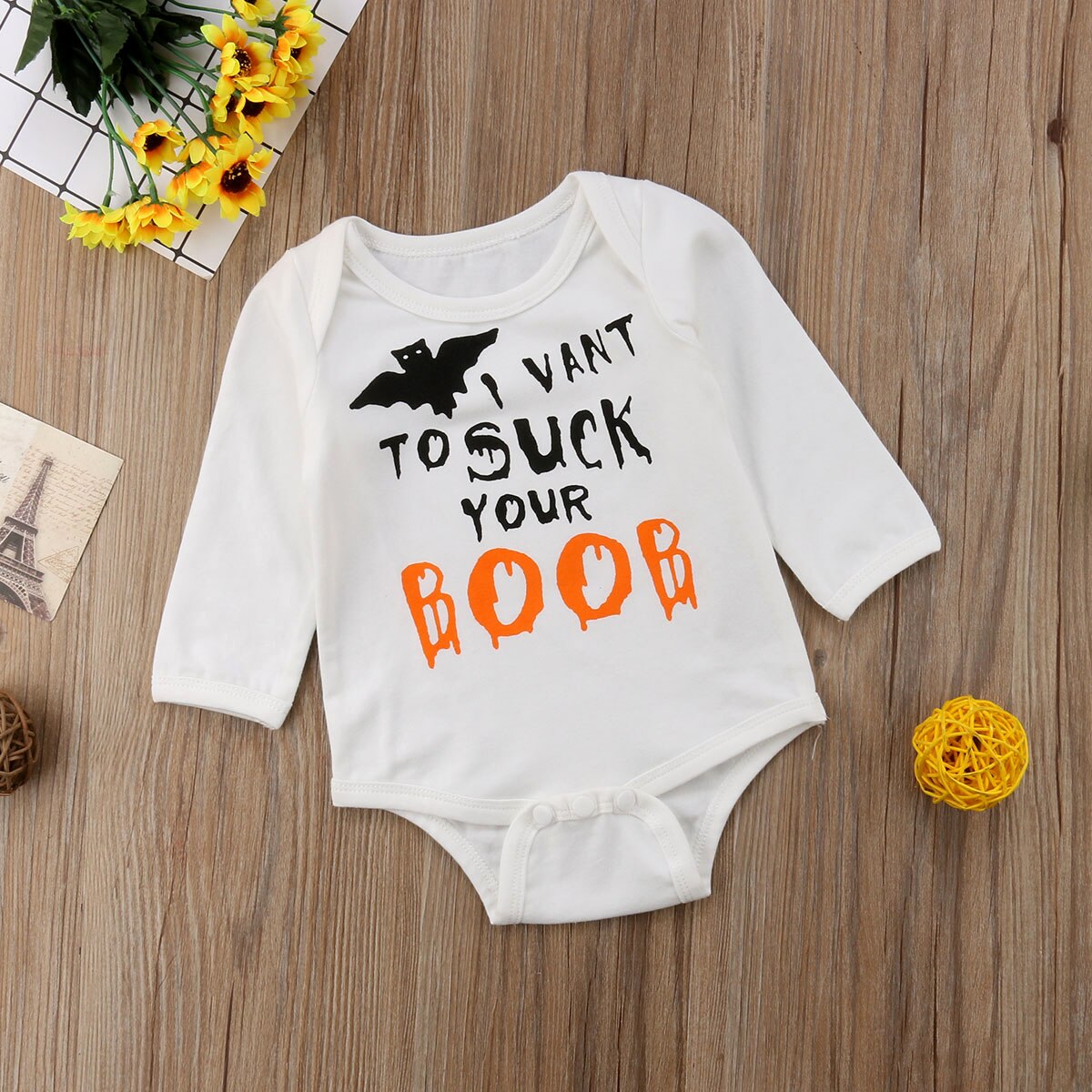 Newborn Infant Baby Boy Girl Long Sleeve Halloween Romper Jumpsuit Playsuit Clothes