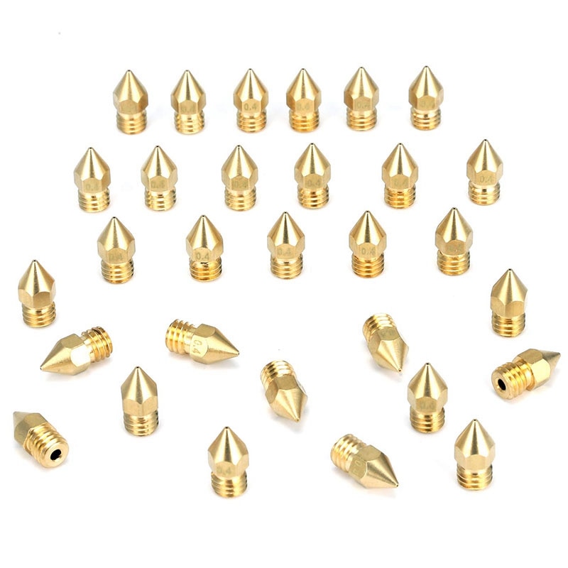 20 Buses MK8 0,4 Mm En Laiton Pour Imprimante 3D Creality Ender 3, CR-10, Etc. - Lot De Rechange