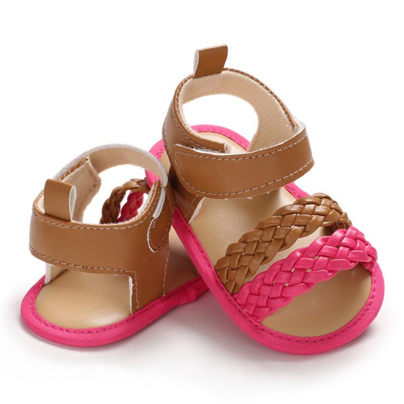 Baby Girl Sandals Anti-slip Baby Shoes PU Princess Toddler Girls Shoes Soft Sandals