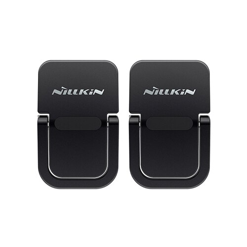 NILLKIN 1 Pair Laptop Stand For MacBook Laptop 11.6-17inch Mini Portable Cooling Pad Non-slip Silicone Bolster Portable Stand: BLACK