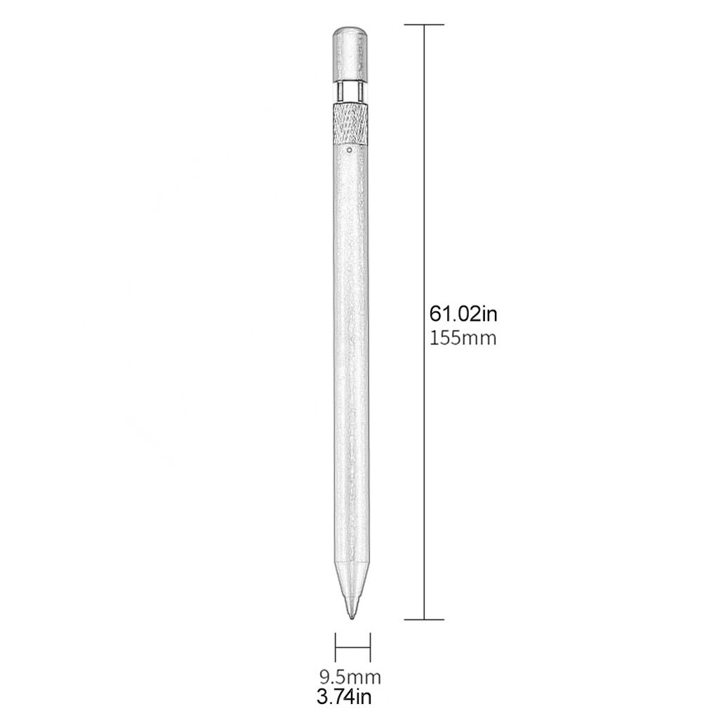 Universal for ipad android tablet painting Touch screen stylus Capacitive pen active Micro USB Charging interface: White
