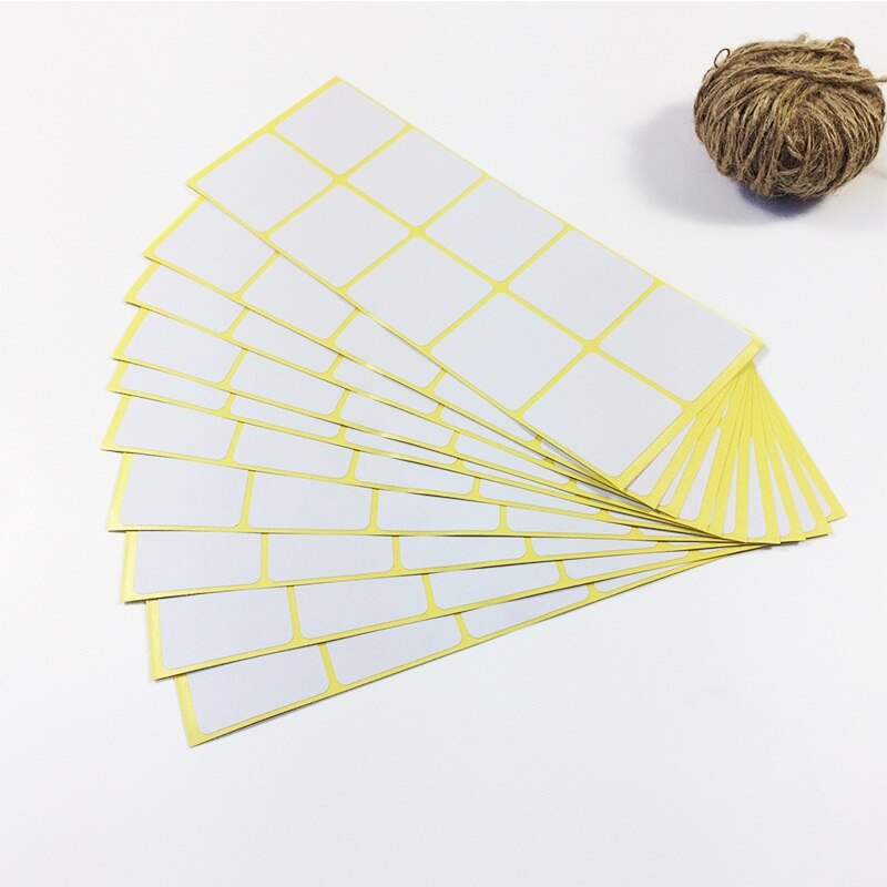 100PCS White colour Square kraft Blank Sealing sticker DIY package label paper stickers