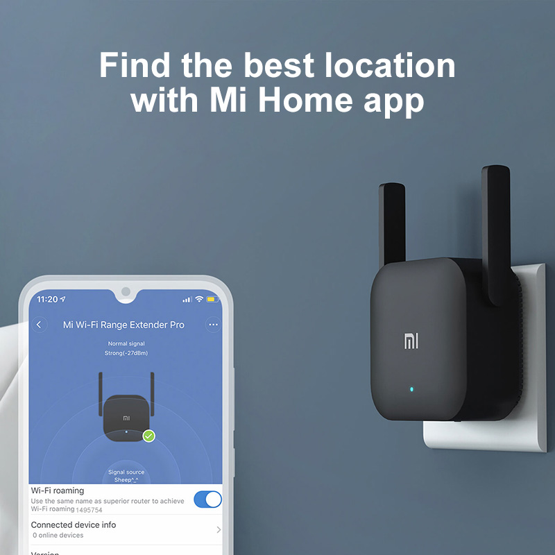 Xiaomi Wireless Wifi Pro Mi Amplifier Router 2.4G Wi-Fi Repeater 300M Network Expander Range Extender 2×2 External Antennas