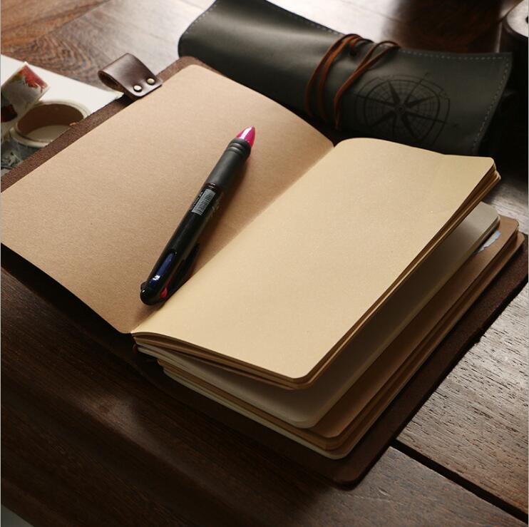 Dilosbu Traveler's Notebook Kraft Refill Inner Core Page inside paper Loose Leaf binder filler planners notepad office supplies