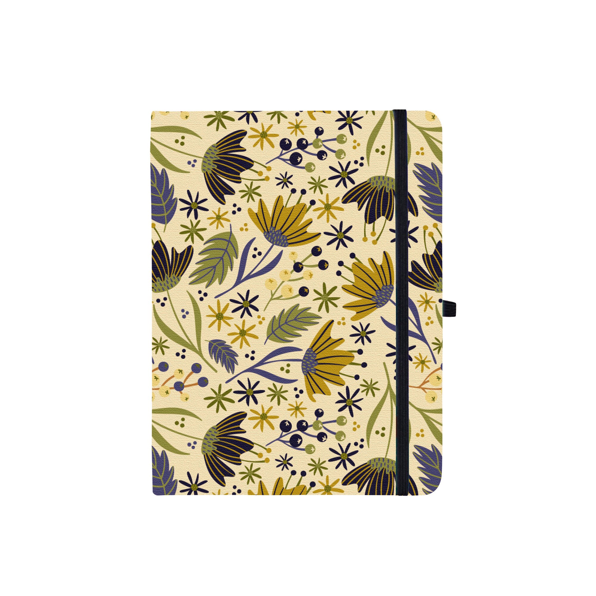 B6 160gsm Bullet Dotted Journal Vintage Flowers Hard Cover Thick Paper Travel Notebook