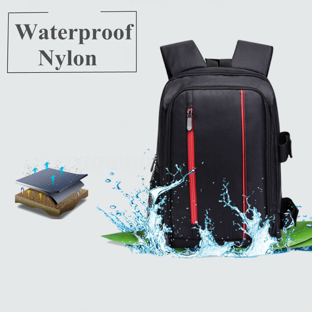 Upgrade Waterproof multi-functional Digital DSLR Camera Video Bag with Rain Cover SLR Camera Bag PE Padded for Photographer