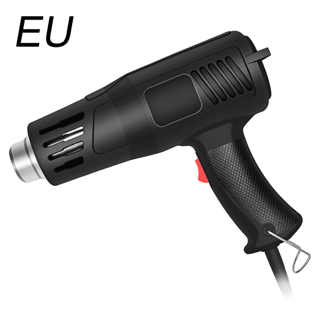 2000w tunga industriella digitala luft 60-600 ℃ arbetstemperatur justerbart munstycke autofilm baka torrt ta bort färg tina mat: Eu