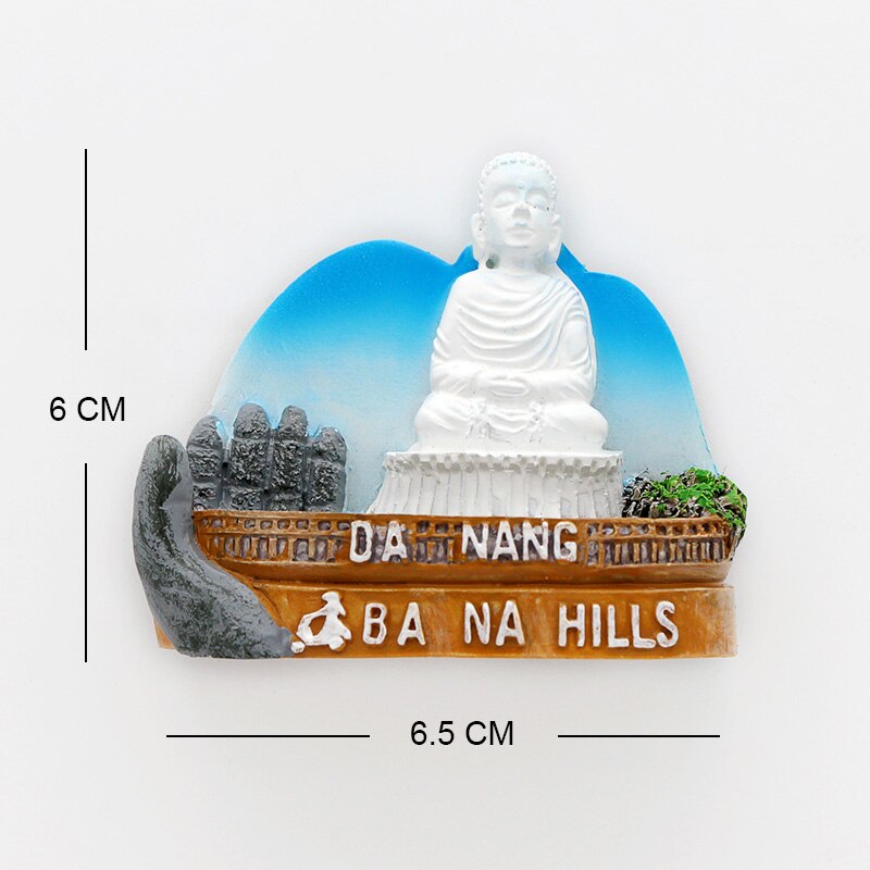 3d kjøleskapsmagnet sørøst-Asia vietnam gal hus da nang montere bana magnetisk kjøleskap lim vietnam turist suvenir: Ba na bakker