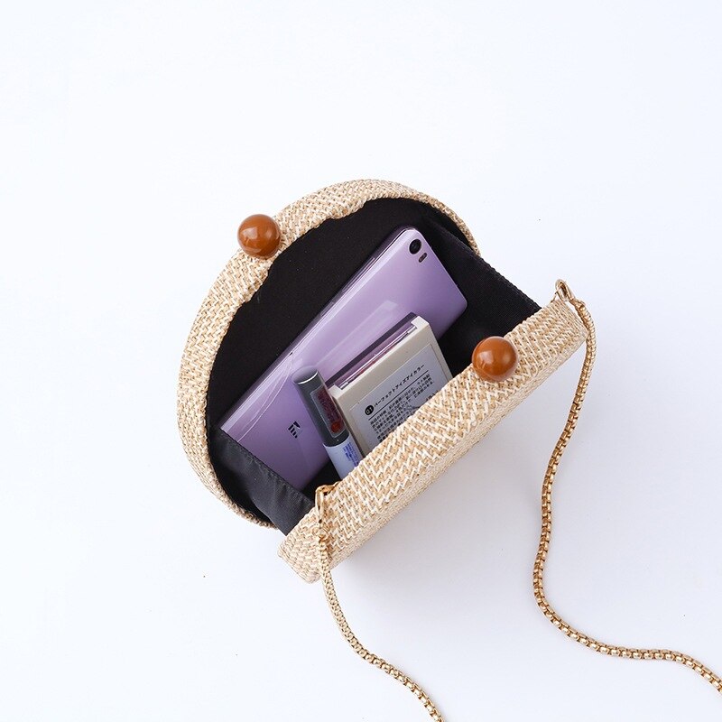 Mode Vrouwen Messenger Bags Gebreide Vintage Dag Koppelingen Avondtassen Geweven Keten Schoudertas Crossbody Zakken Stro Rieten Handtas