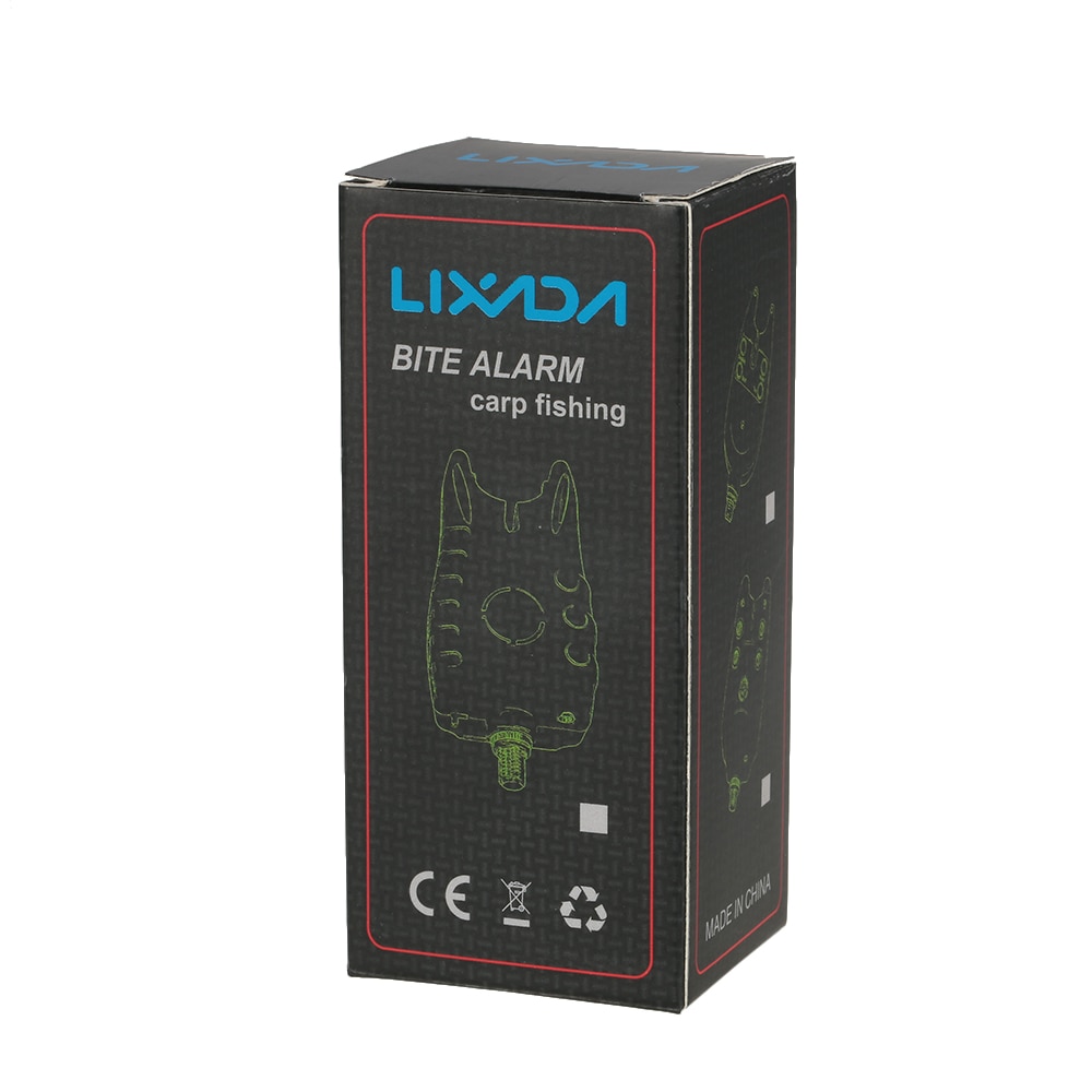 Lixada Fishing Alarm 6 LEDs Fishing Alerts Bite Alarm Pesca Indicator Sound on Fishing Rods Tackle Gear Tone Volume JY-28 Carp