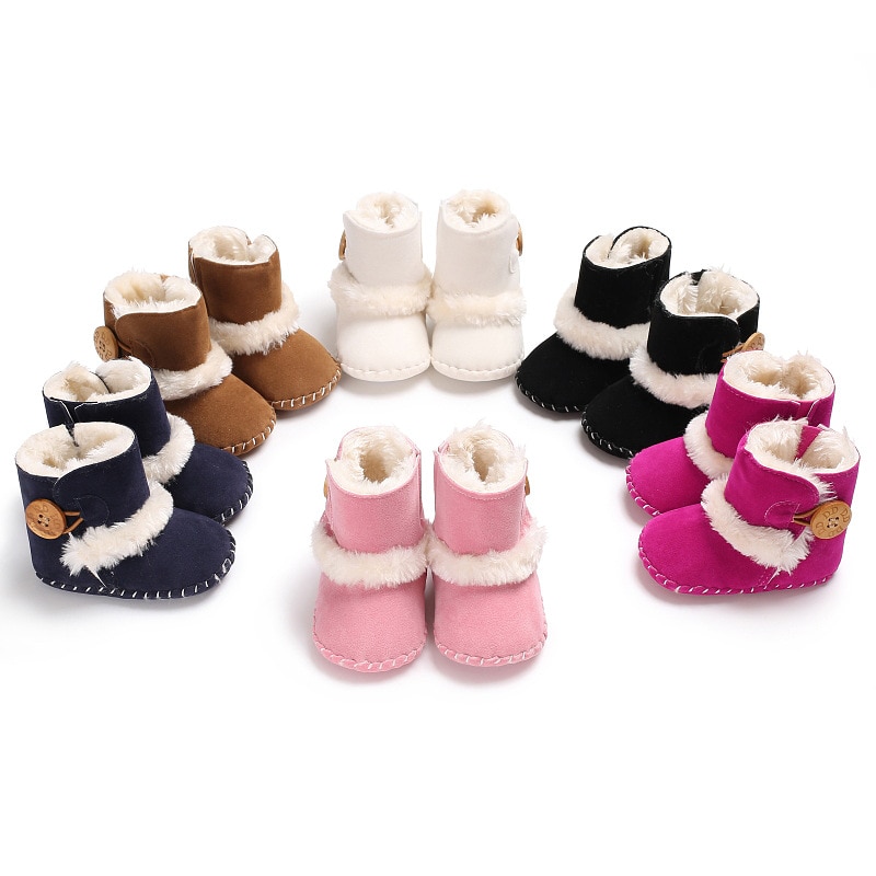 Winter Kids Sneeuw Jongens En Meisjes Baby Warm Schoenen Half Rubber Zolen Ski Laarzen 0-1 Jaar oude Peuter Schoenen