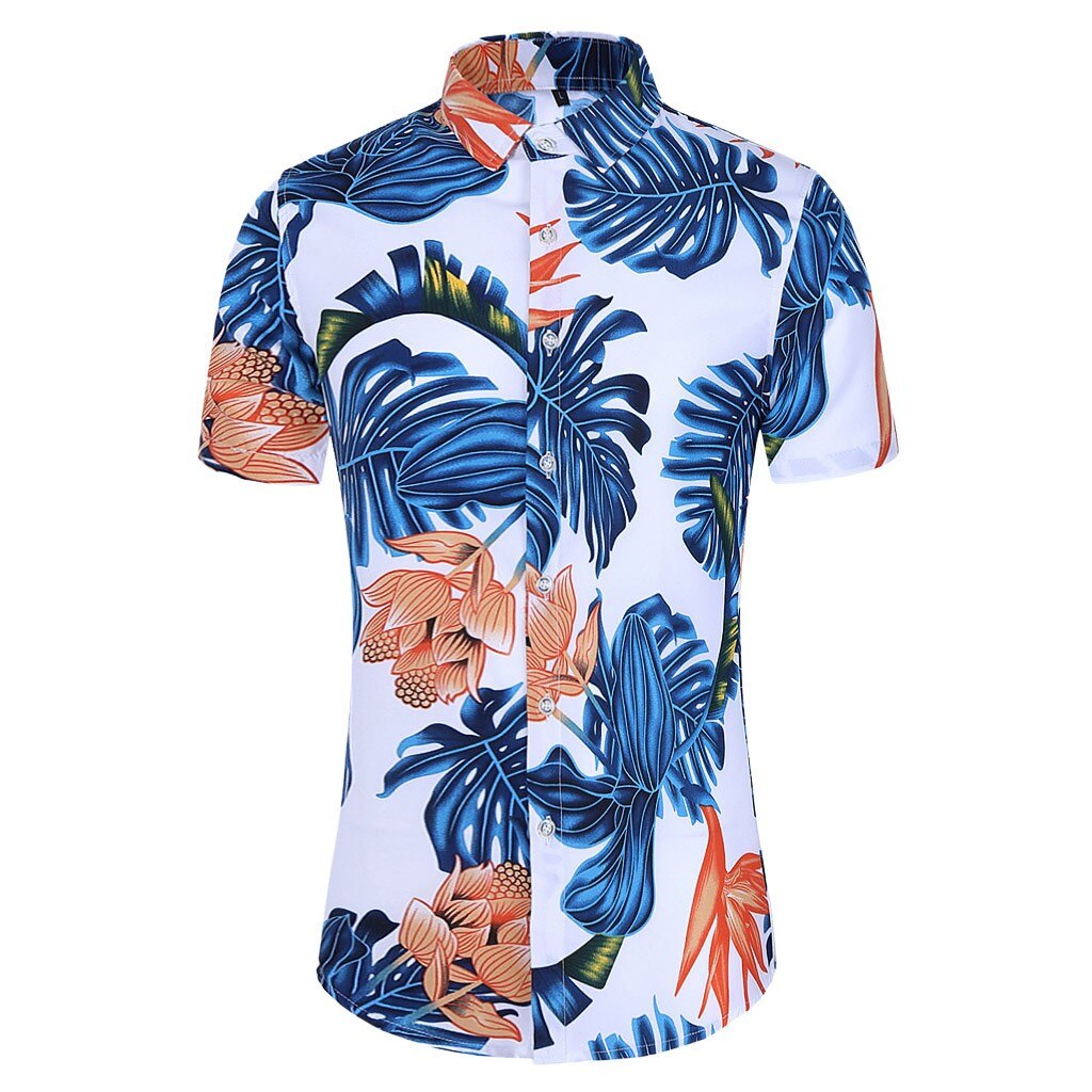 Camisa hawaiana para hombre, camisetas de verano estampadas informales para playa, ropa de de manga corta para hombre, camisetas holgadas hawaianas 22g3: 6XL