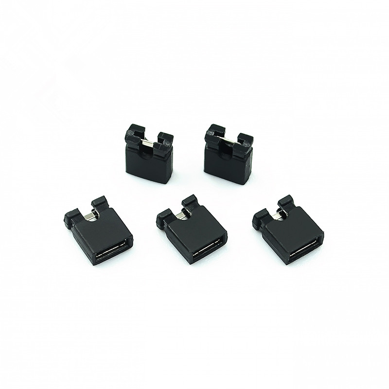 100PCS 2.0MM 2.54MM Pitch Open Top Jumper Cap/Jumper Cap Black Opening 2MM Pin Header Connection Block